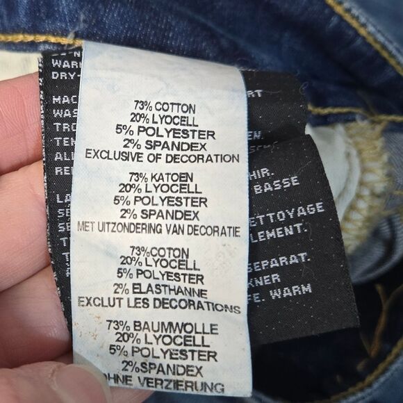 Harley Davidson Straight leg Womens Jeans Stretchy Soft *Irregular* - Picture 8 of 12